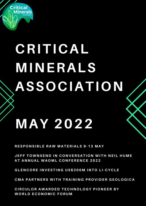 May 2022 - Critical Minerals Association monthly newsletter
